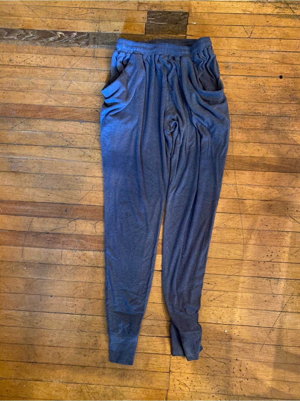 Cozy Free People Jogger Pants in Heather Navy